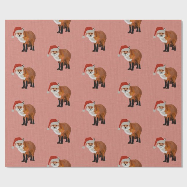 Cadeau Papier à enveloppement FESTIVE FOX (Plat)