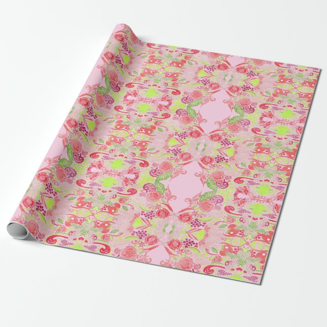Cadeau Papier à enveloppement floral (Déroulé)