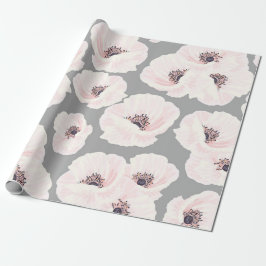 Cadeau Papier à enveloppement floral Anémones blanches
