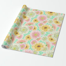 Papier à enveloppement floral de tournesol