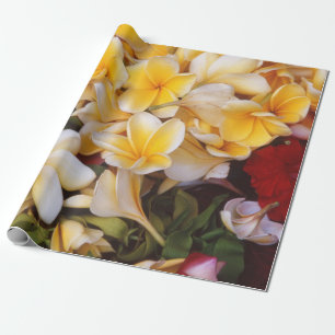 Cadeau Papier à enveloppement floral Frangipani
