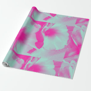 Cadeau Papier à enveloppement floral rose