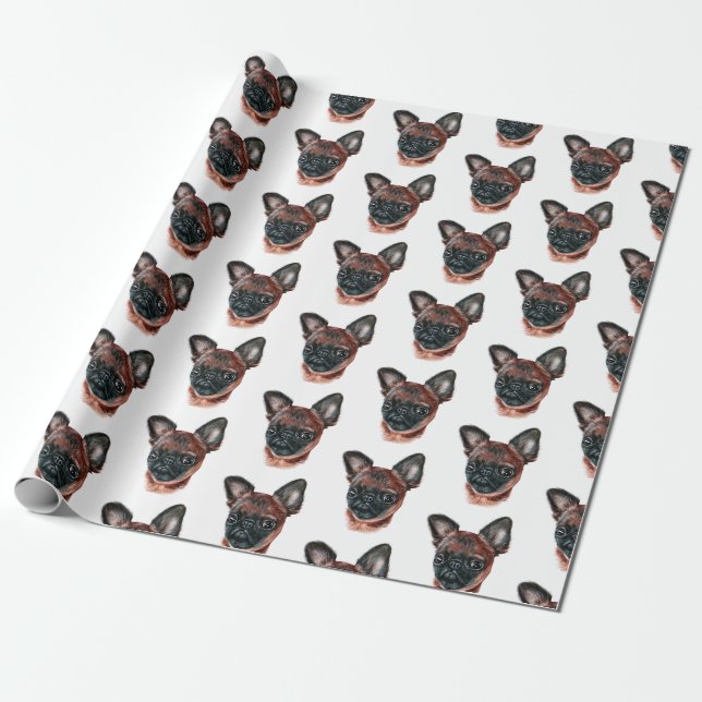 Cadeau Papier à enveloppement Griffon de Bruxelles (Déroulé)