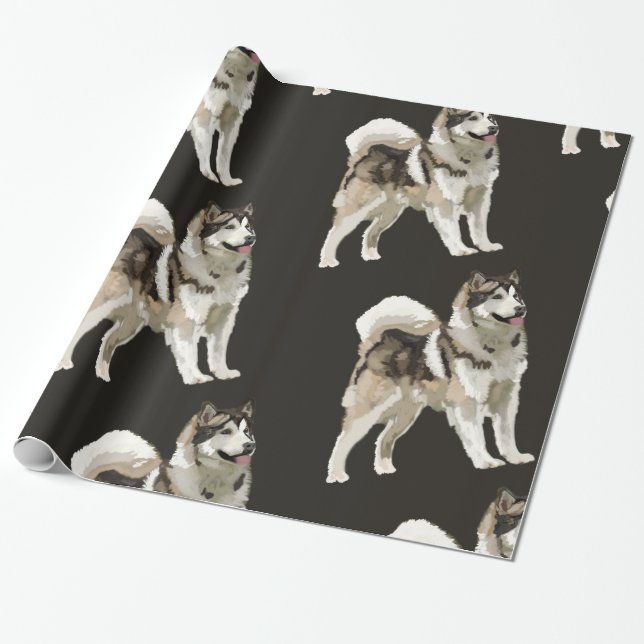 Cadeau Papier à enveloppement Husky (Déroulé)