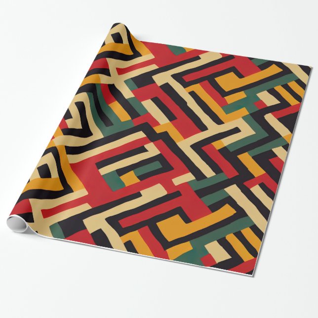 Cadeau Papier à enveloppement Kwanzaa (Déroulé)