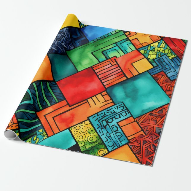 Cadeau Papier à enveloppement Kwanzaa (Déroulé)