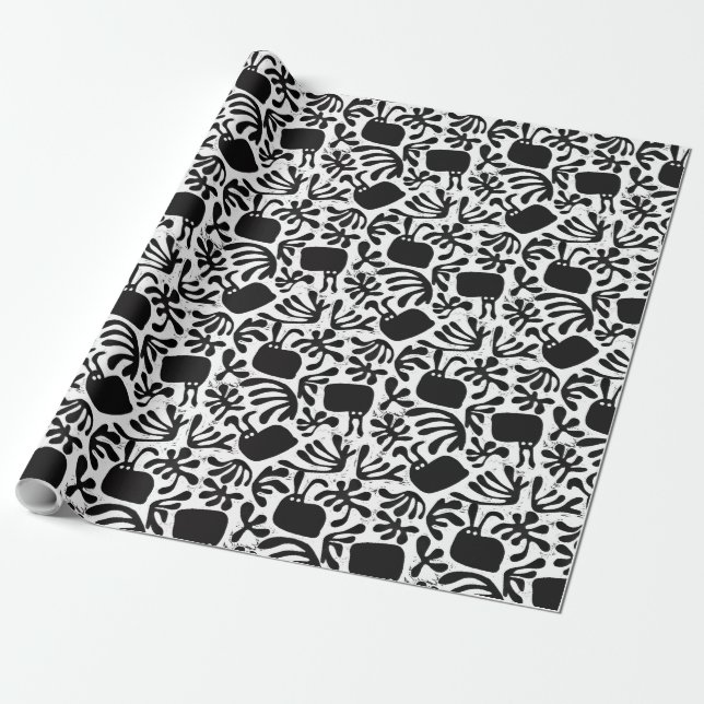 Cadeau Papier à enveloppement lapin moderniste (Déroulé)