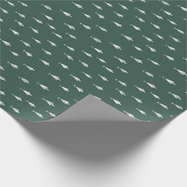Cadeau Papier à enveloppement moderne de l'arbre de Noël  (Coin)