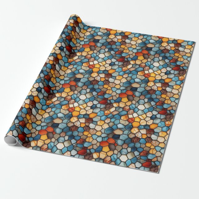 Cadeau Papier à enveloppement mosaïque (Déroulé)