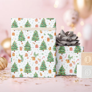 Cadeau Papier à enveloppement Motif de Noël & Cadeaux
