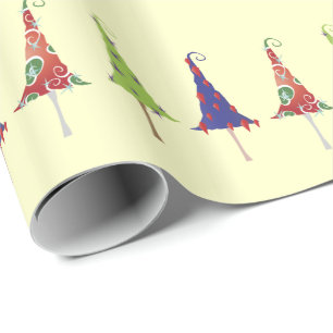 Cadeau Papier à enveloppement Motif des petits arbres de