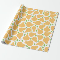 Papier à enveloppement Motif jaune pour poires