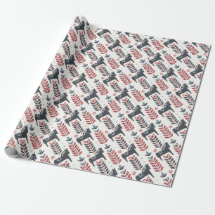 Cadeau Papier à enveloppement Motif pour chevaux d'hiver