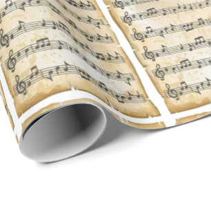 Cadeau Papier à enveloppement musicien