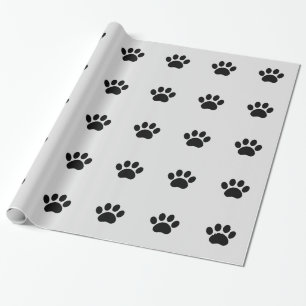 Cadeau Papier à enveloppement noir à chiot