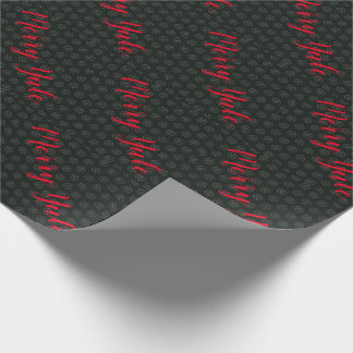 Cadeau Papier à enveloppement noir de Yule de merry