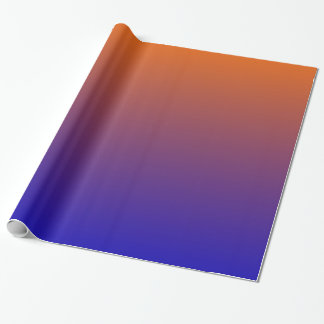 Cadeau Papier à enveloppement orange et bleu