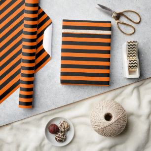 Cadeau Papier à enveloppement orange/noir