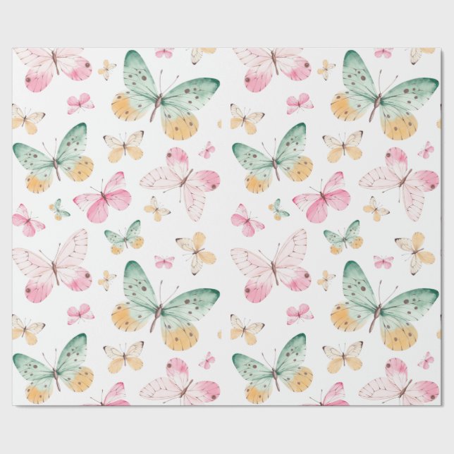 Cadeau Papier à enveloppement papillon (Couture)