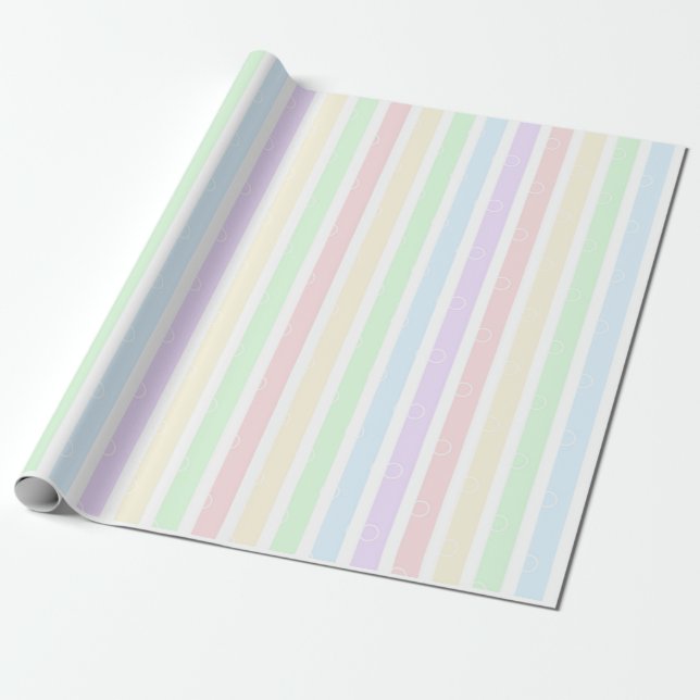 Cadeau Papier à enveloppement pastel arc-en-ciel (Déroulé)