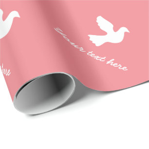 Cadeau Papier à enveloppement personnalisé avec colombe