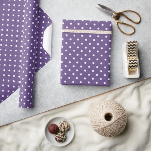 Cadeau Papier à enveloppement Pois pourpre
