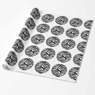 Cadeau Papier à enveloppement Pois Zebra