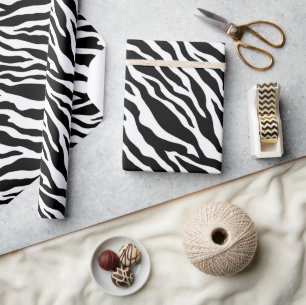 Cadeau Papier à enveloppement Poster de animal Zebra Stri