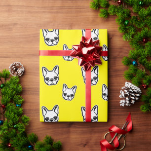 Cadeau Papier à enveloppement pour chien de taureau franç