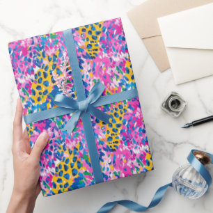Cadeau Papier à enveloppement préppy Cheetah