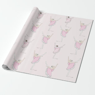 Cadeau Papier à enveloppement rose Ballerina