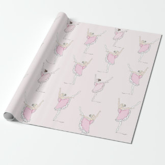 Cadeau Papier à enveloppement rose Ballerina