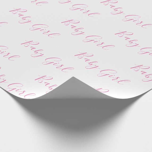 Cadeau Papier à enveloppement rose pour bébé (Coin)