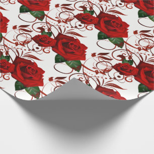 Cadeau Papier à enveloppement rose rouge
