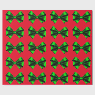 Cadeau Papier à enveloppement rouge à vaches vertes
