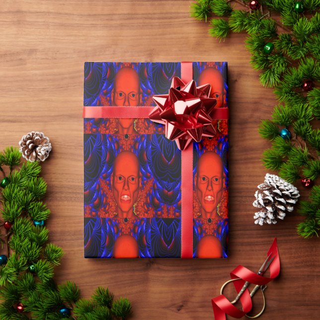 Cadeau Papier à enveloppement rouge Ghoul (Cadeau de vacances)