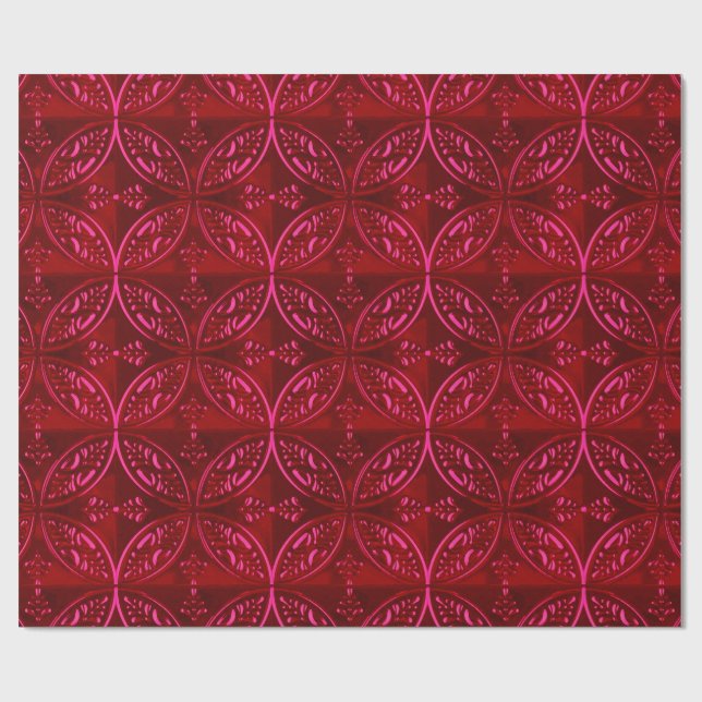 Cadeau Papier à enveloppement rouge vif (Plat)