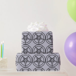 Cadeau Papier à enveloppement satanique Baphomet Lavande