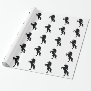 Cadeau Papier à enveloppement Silhouette Unicorne