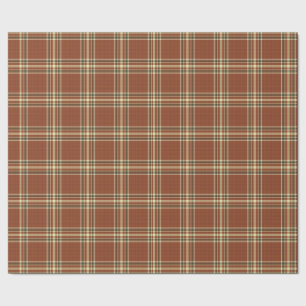 Cadeau Papier à enveloppement Tartan Brown