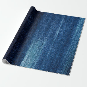 Cadeau Papier à enveloppement texturé bleu profond