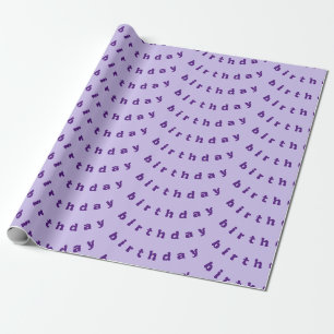 Cadeau Papier à enveloppement violet d'anniversaire