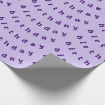 Papier à enveloppement violet d'anniversaire