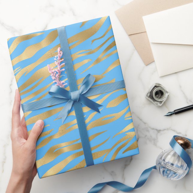 Cadeau Papier à enveloppement Zèbre d'or (Cadeaux)