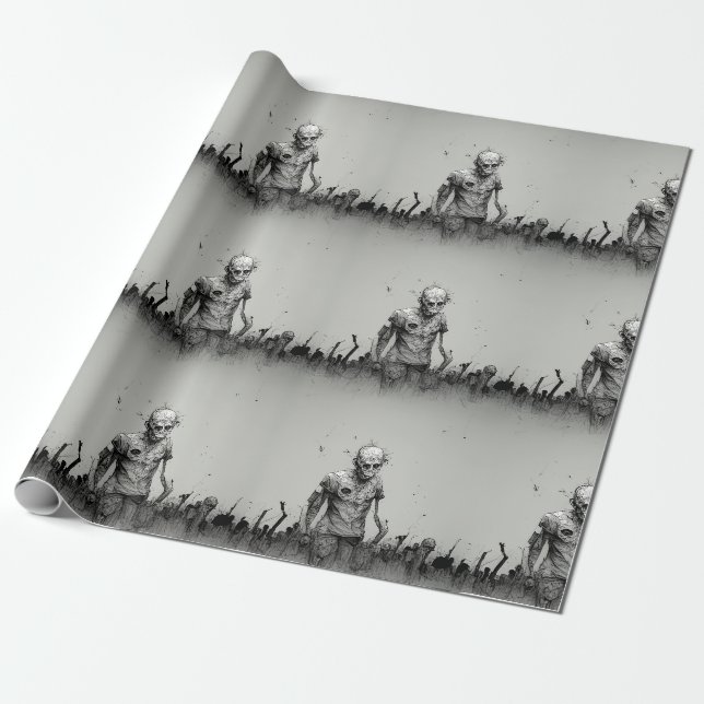 Cadeau Papier à enveloppement zombiéfié (Déroulé)