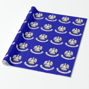 Cadeau Papier à envelopper avec Drapeau de Louisiane