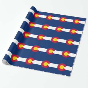 Cadeau Papier à envelopper avec Drapeau du Colorado