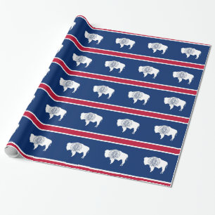 Cadeau Papier à envelopper avec Drapeau du Wyoming