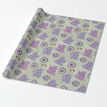 Papier à envelopper avec motif Crystal et Geode