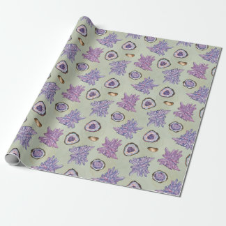 Cadeau Papier à envelopper avec motif Crystal et Geode